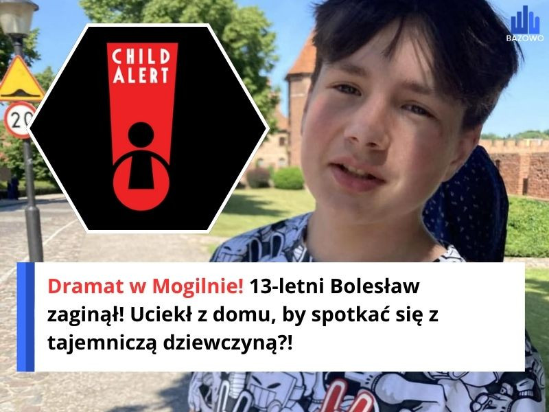 Dramat w Mogilnie! 13-letni Bolesław zaginął! Uciekł z domu, by spotkać się z tajemniczą dziewczyną?!